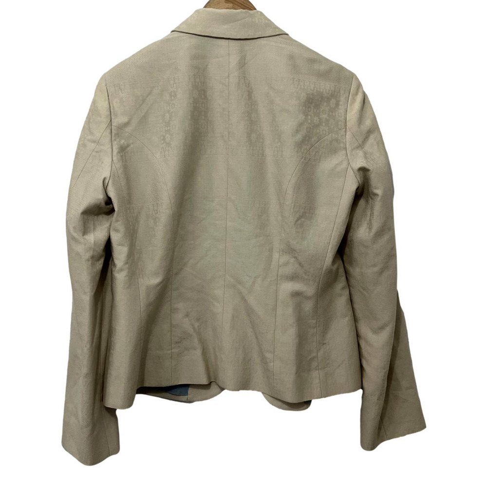 Etro Off-White Cream Beige Brocade Textured Jacket US Size 4 EUC - Picture 5 of 5